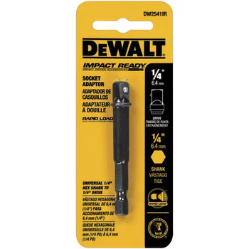 Dewalt DW2541IR 1/4" Hex Shank to 1/4" Socket Adapter #DW2541IR