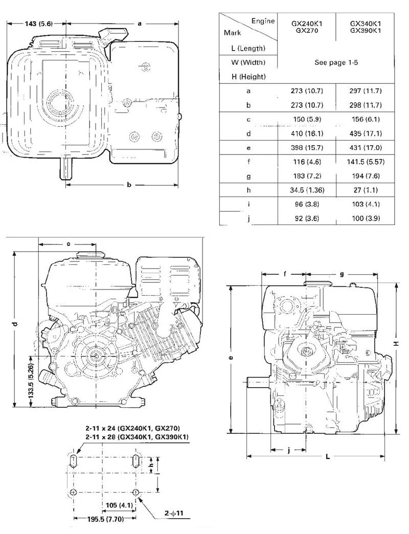 Honda Horizontal Engine 11.7 389cc Net HP OHV 12V ES 18 Amp 3-31/64 x 1 #GX390-QNR2 - Image 3